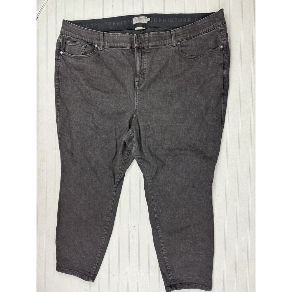 Torrid Size 28 Short Women Jeans Bombshell Skinny Ankle High Rise Black Stretch